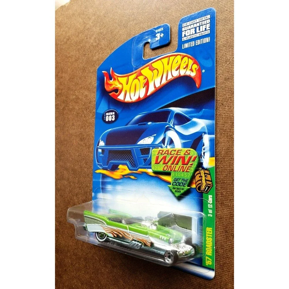 Hot Wheels '57 ROADSTER 2002 TREASURE HUNT #03/12 1:64 #54323 WL RR & Micro 5-SP